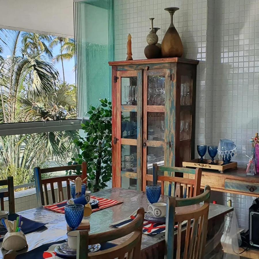 Exclusiva Varanda pé na areia Pitangueiras Guarujá Exterior foto